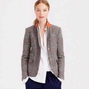 J. Crew plaid schoolboy blazer with elbow patches
